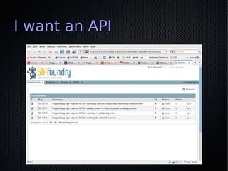 I want an API
 