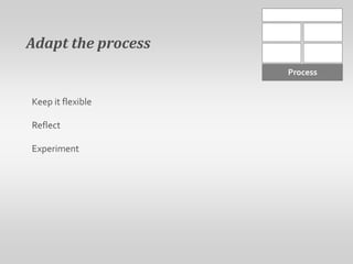Adapt the processProcessKeep it flexibleReflectExperiment