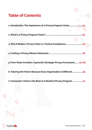 Privacy Vision Beyond Compliance: Building a Values-Driven Privacy Culture | PDF