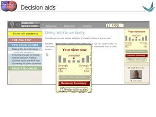 Vascular surgery @ Tallaght
Decision aids
 