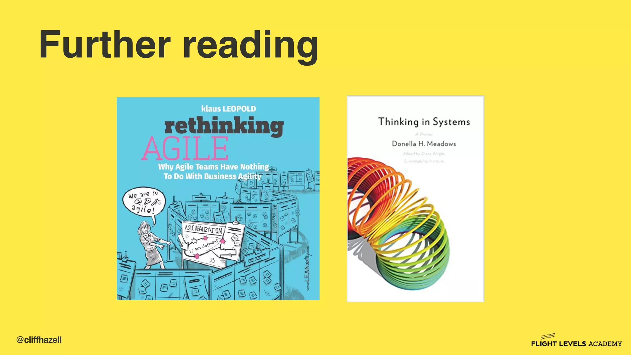 @cliffhazell
Further reading
 