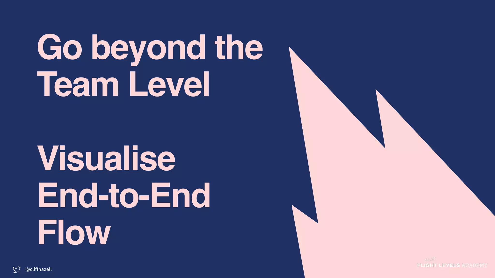 Go beyond the
Team Level
Visualise
End-to-End
Flow
@cliﬀhazell
 