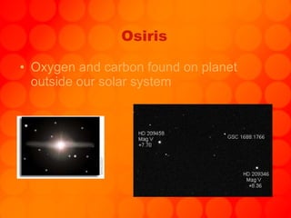 Osiris Oxygen and carbon found on planet outside our solar system 