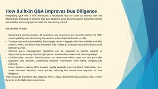 Smarter Due Diligence with Integrated Q&A Tools | PPTX