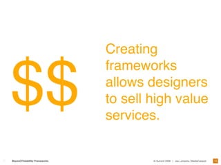 Designing Frameworks For Interaction and User Experience 