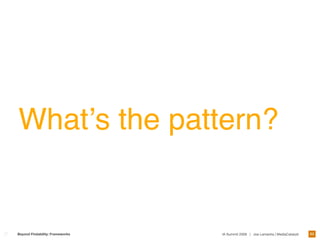 Designing Frameworks For Interaction and User Experience 