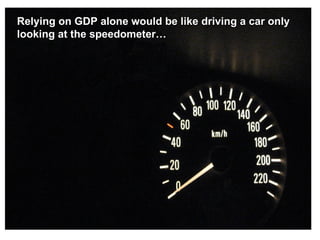 Relying on GDP alone would be like driving a car only looking at the speedometer… 