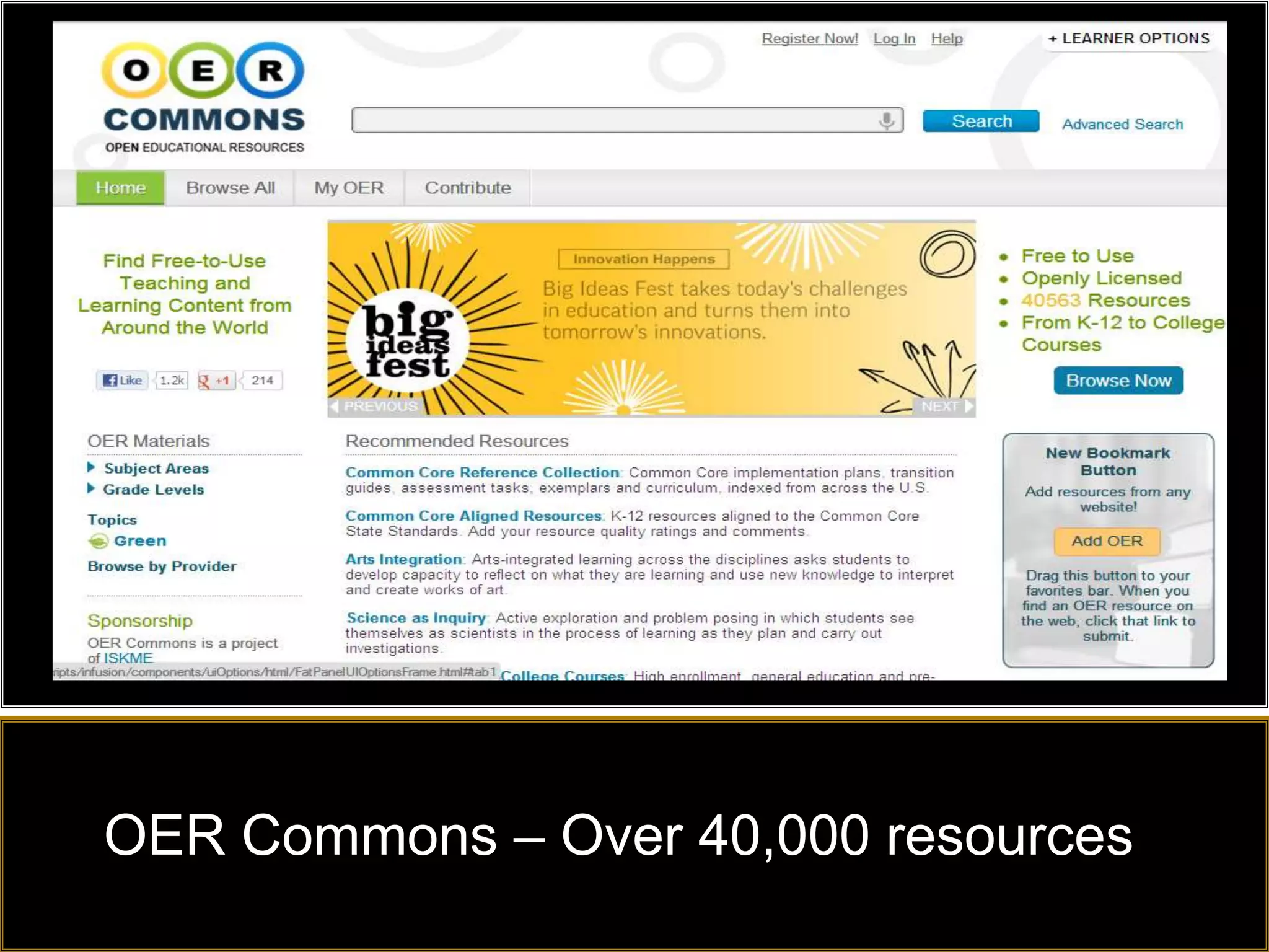 OER Commons – Over 40,000 resources
 