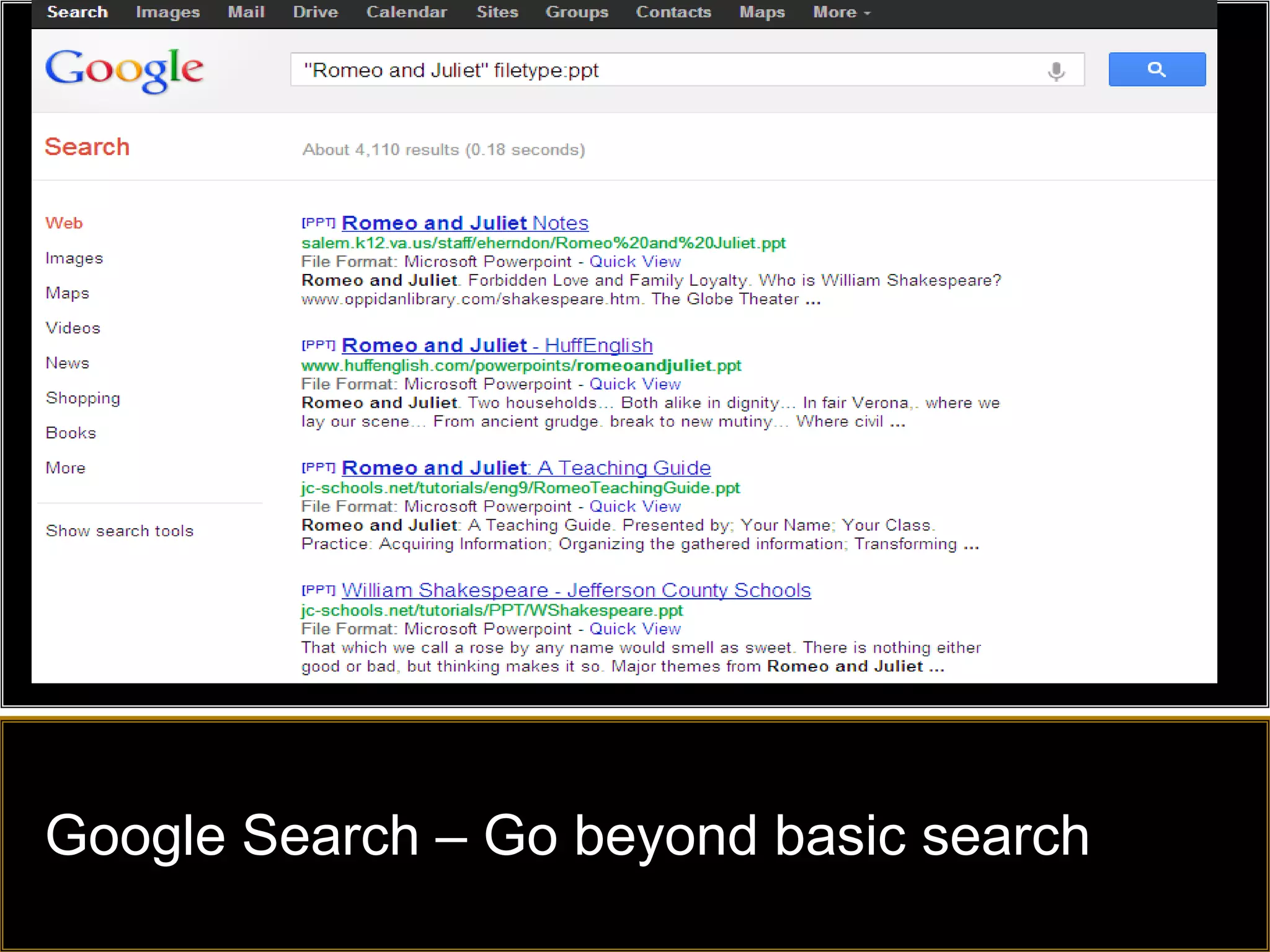 Google Search – Go beyond basic search
 