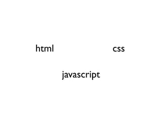 html                css

       javascript
 