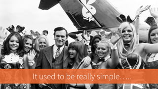 It used to be really simple…..
 