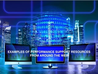 EXAMPLES OF PERFORMANCE SUPPORT RESOURCES 
FROM AROUND THE WEB
23
 