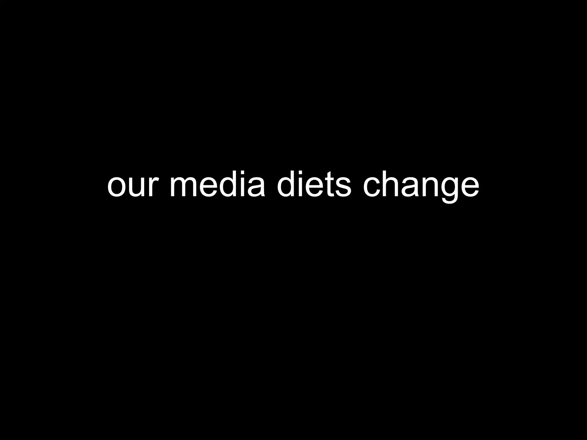 our media diets change 