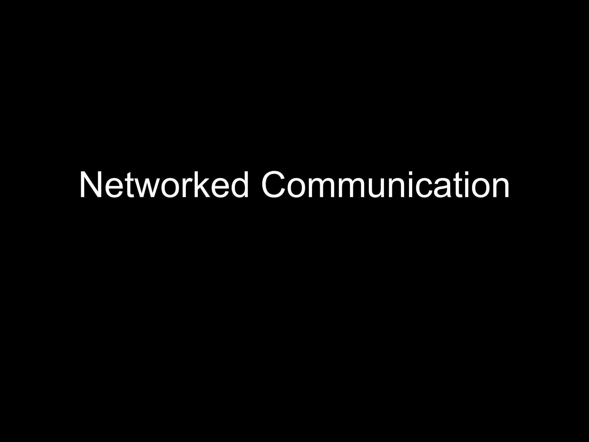 Networked Communication 