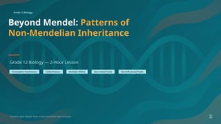 Comprehensive Grade 12 Biology Lesson on Non-Mendelian Inheritance ...