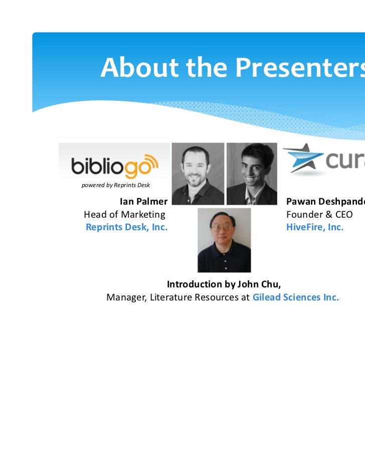 Beyond Newsletters Webinar Slides By Reprints Desk Hivefire