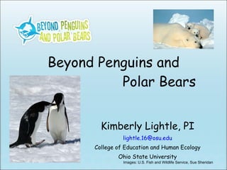 Beyond Penguins and   Polar Bears Kimberly Lightle, PI [email_address] College of Education and Human Ecology Ohio State University Images: U.S. Fish and Wildlife Service, Sue Sheridan 