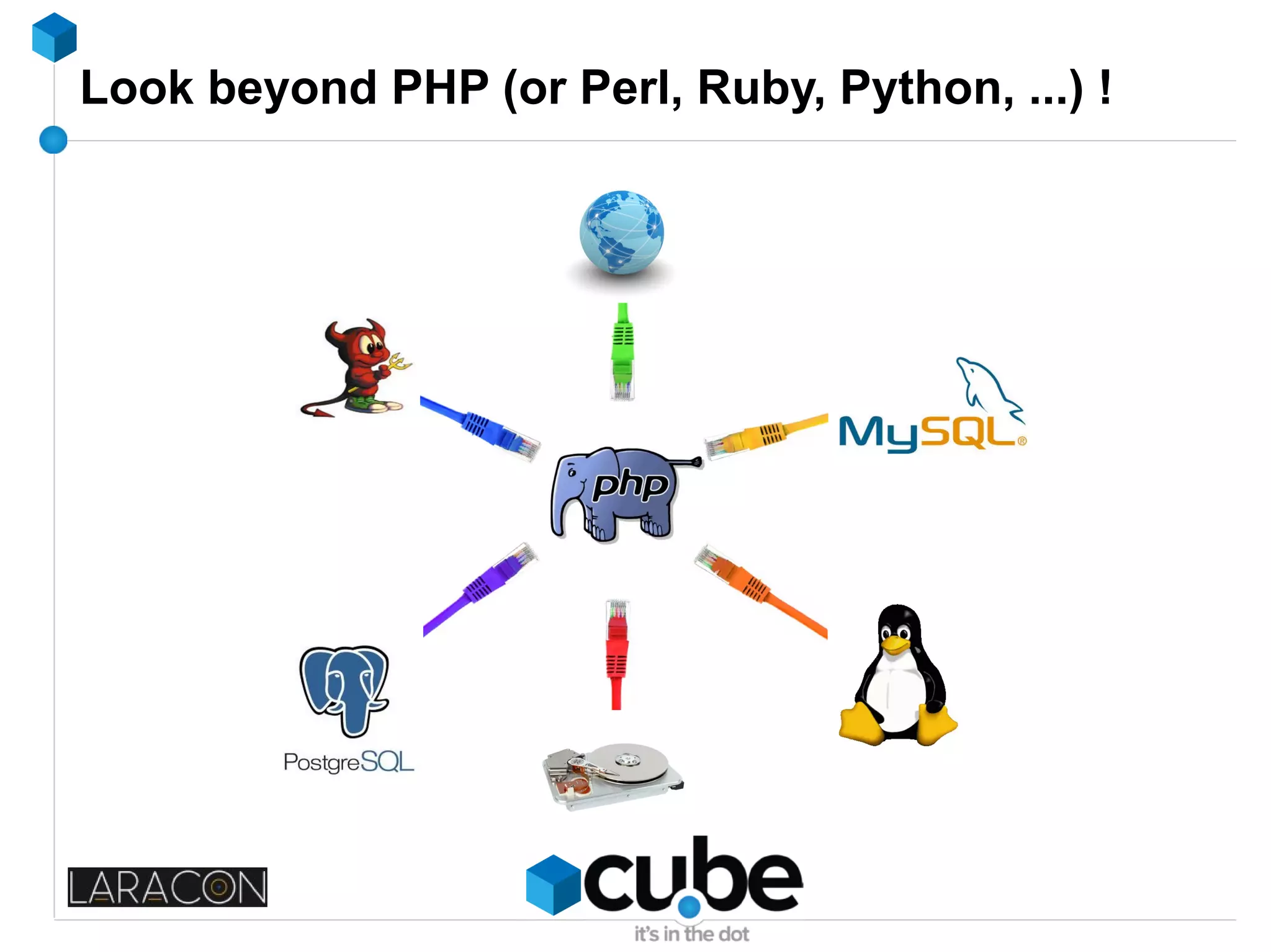 Look beyond PHP (or Perl, Ruby, Python, ...) !
 