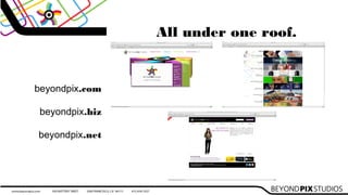 All under one roof.
beyondpix.com
beyondpix.biz
beyondpix.net
 