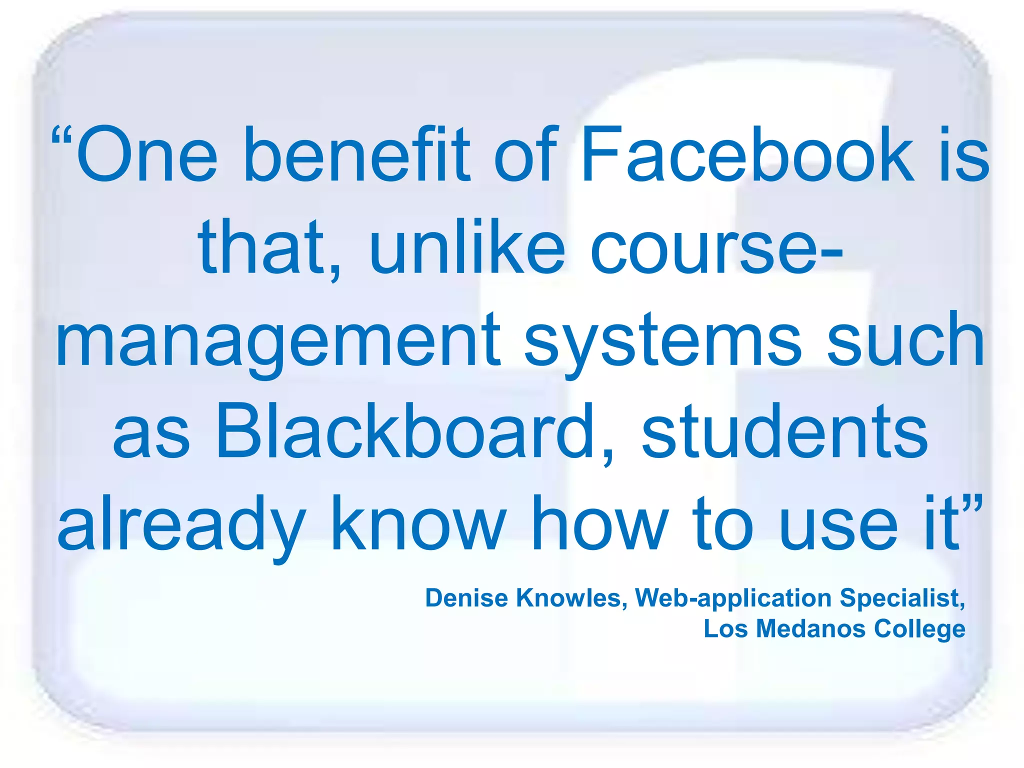 71% of U.S. web users have Facebook accounts 