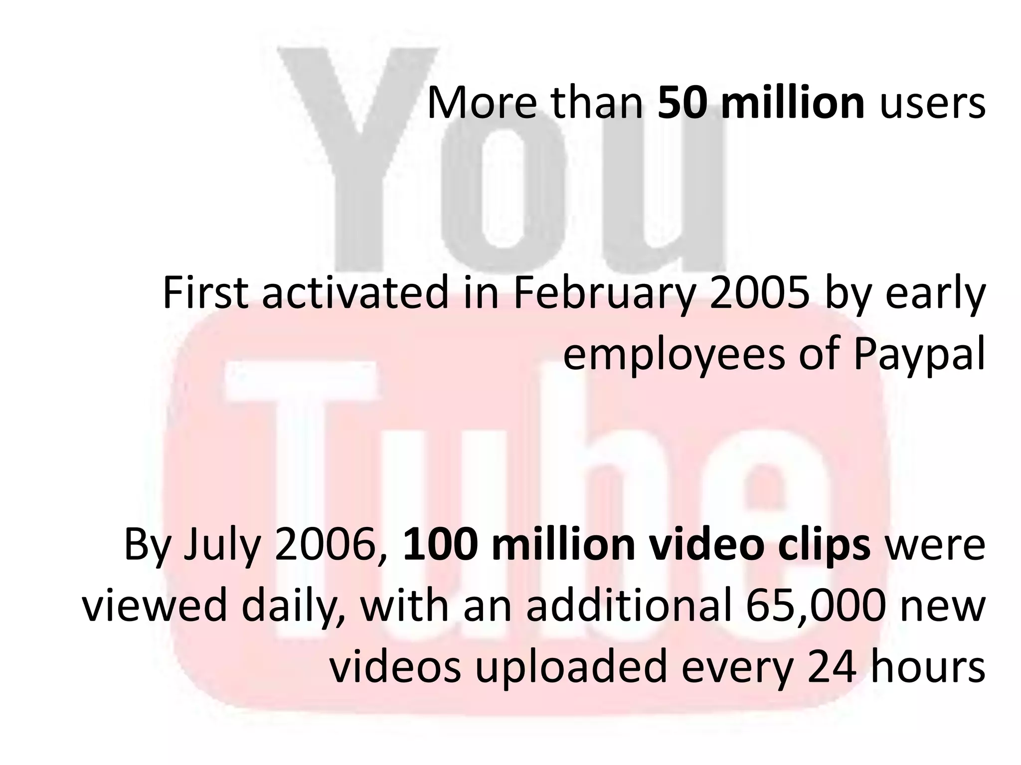 On YouTube alone, there are over 1 billion views per day. 