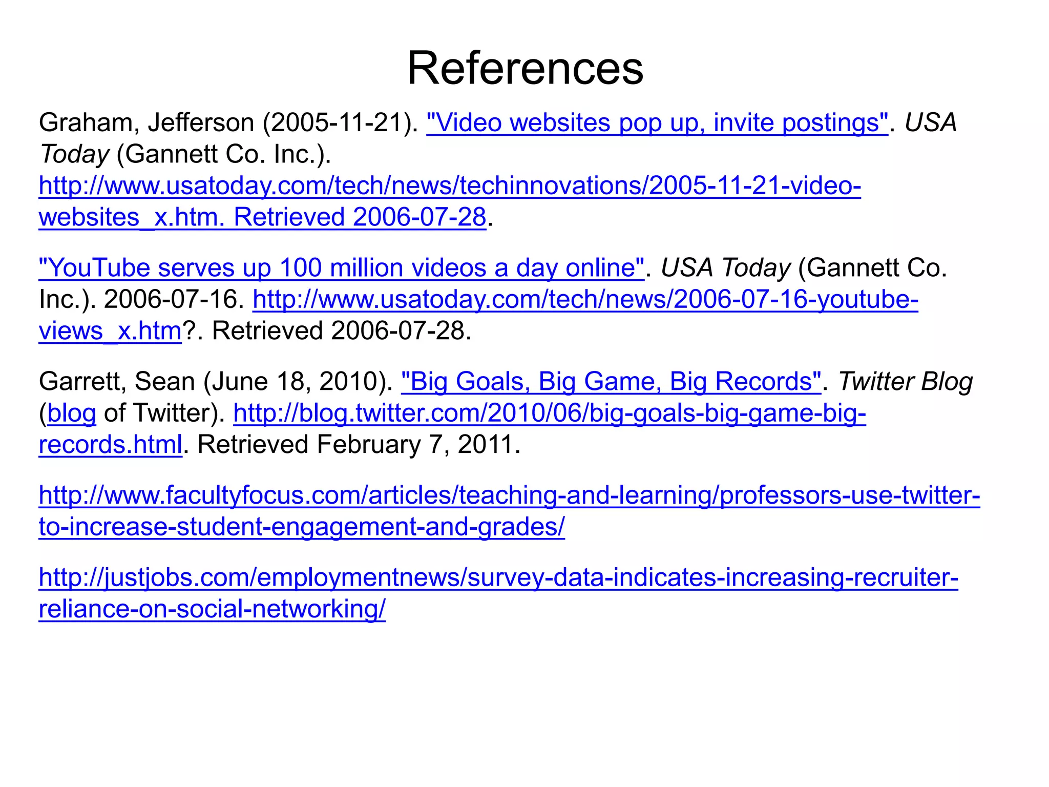   Have students  report back with this for group projects