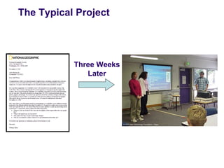 The Typical Project




           Three Weeks
              Later
 