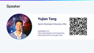 Yujian Tang
Senior Developer Advocate, Zilliz
yujian@zilliz.com
https://www.linkedin.com/in/yujiantang
https://www.twitter.com/yujian_tang
Speaker
 