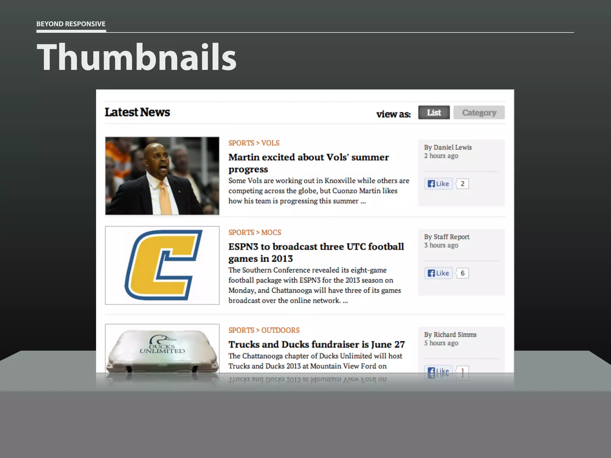 BEYOND RESPONSIVE
Thumbnails
 