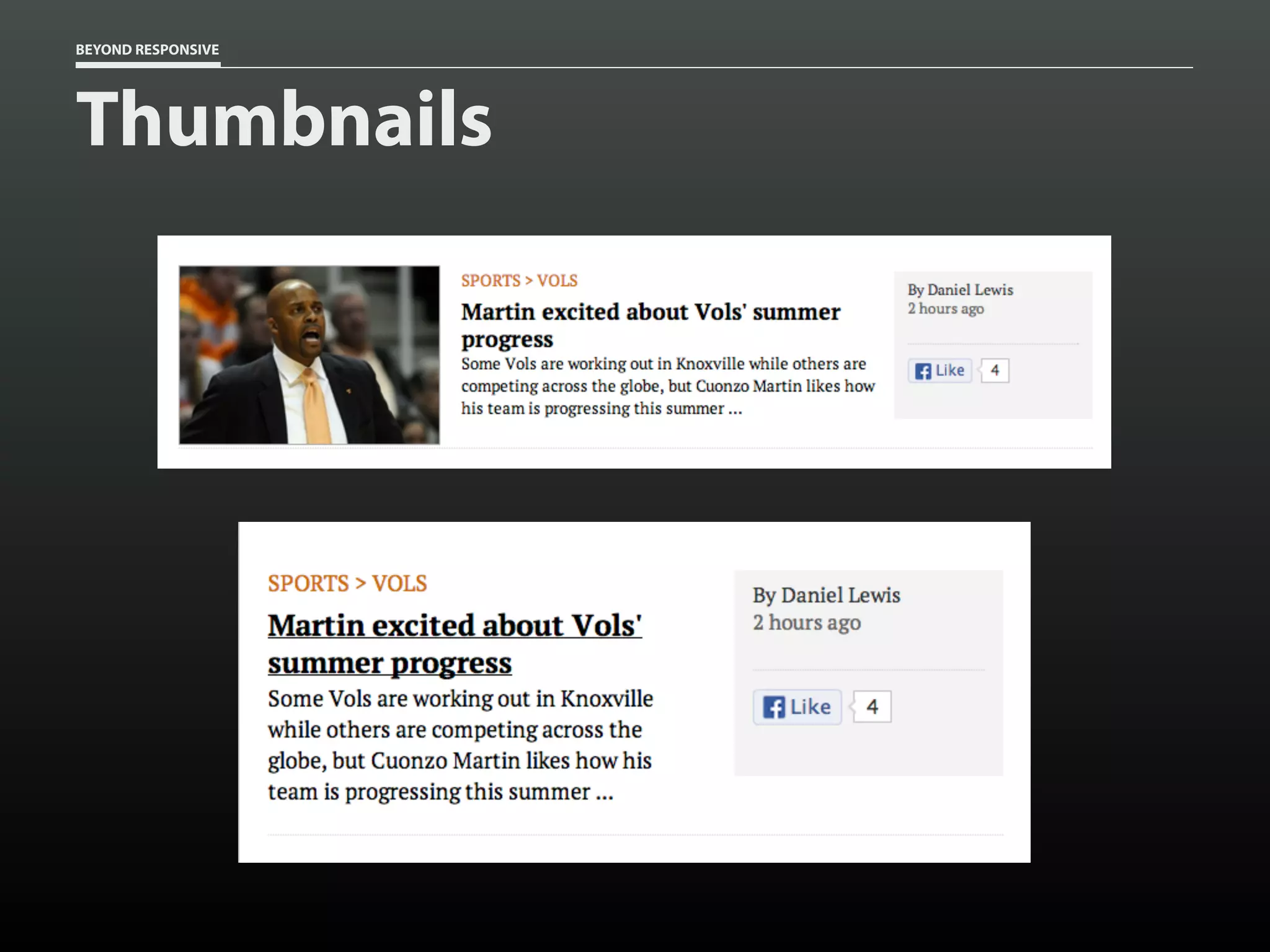 BEYOND RESPONSIVE
Thumbnails
 