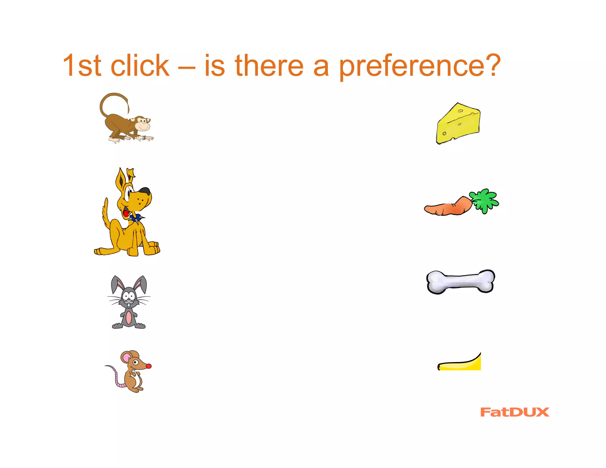 1st click – is there a preference?
 