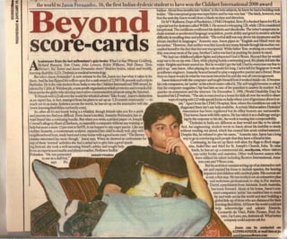 Beyond score cards - 	Mumbai Newsline