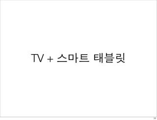 TV + 스마트 태블릿




               39
 