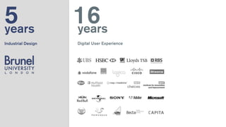 5years
Industrial Design
years
Digital User Experience
16
 