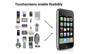 Touchscreens enable flexibility
 