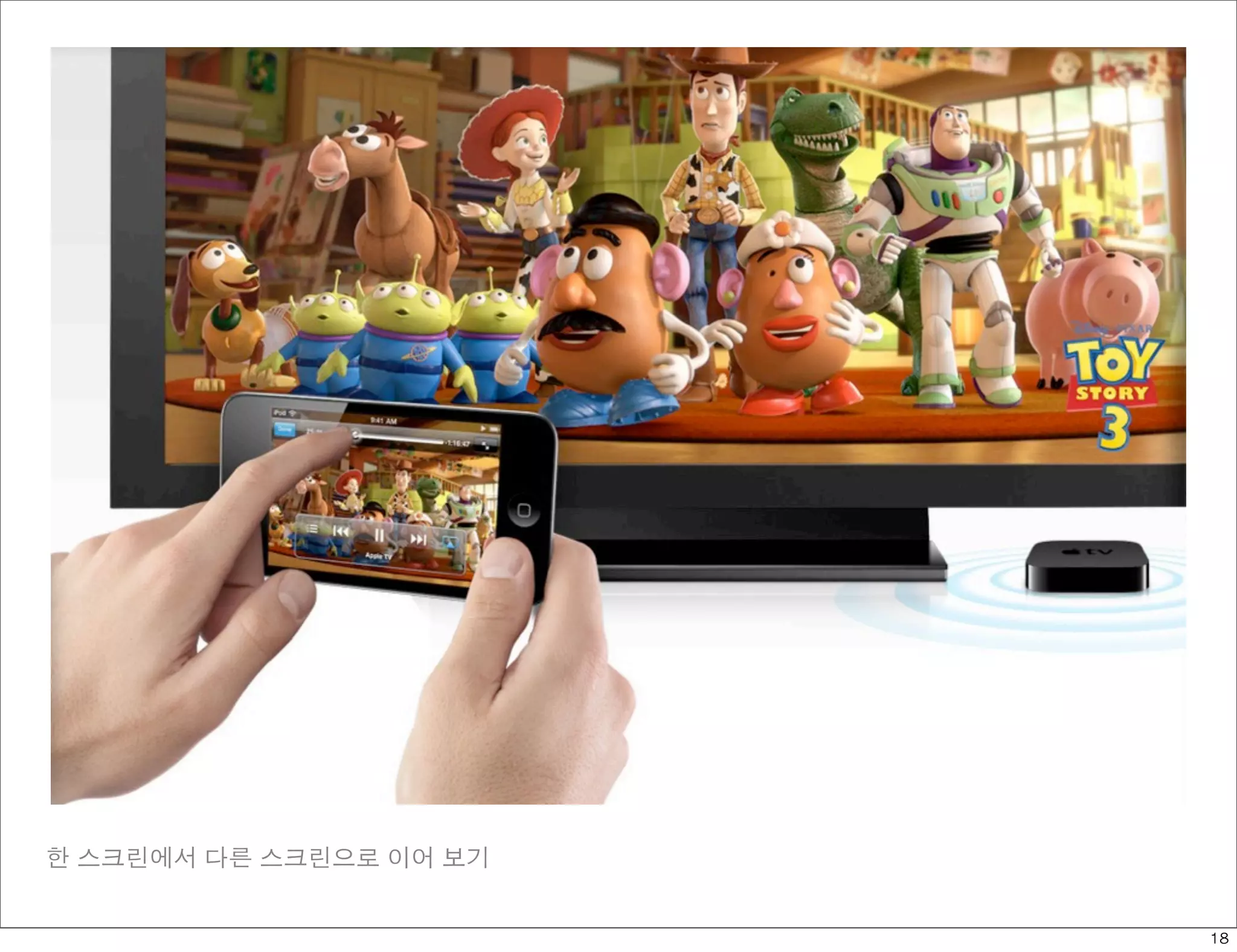 한 스크린에서 다른 스크린으로 이어 보기


                         18
 