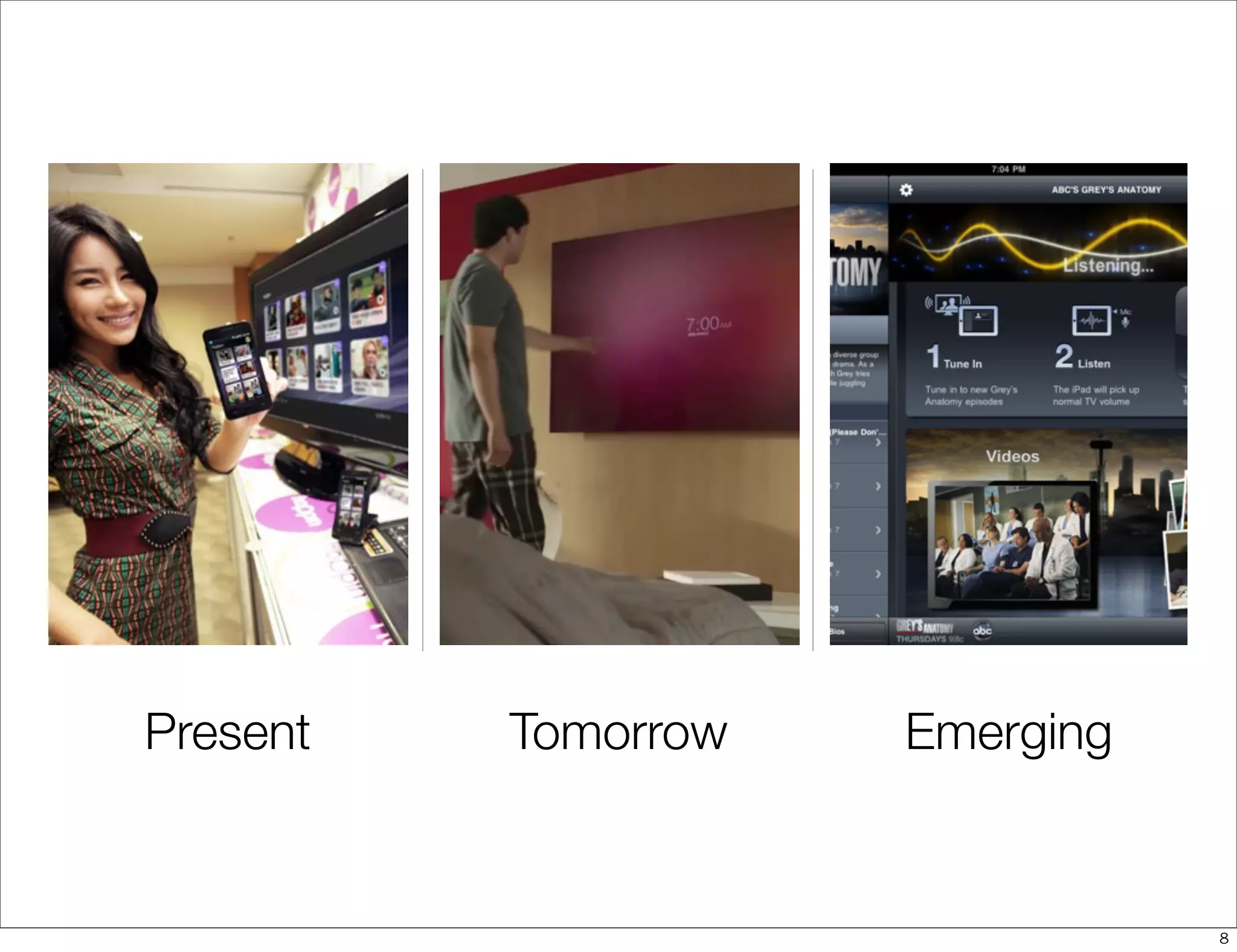 Present   Tomorrow   Emerging


                                8
 