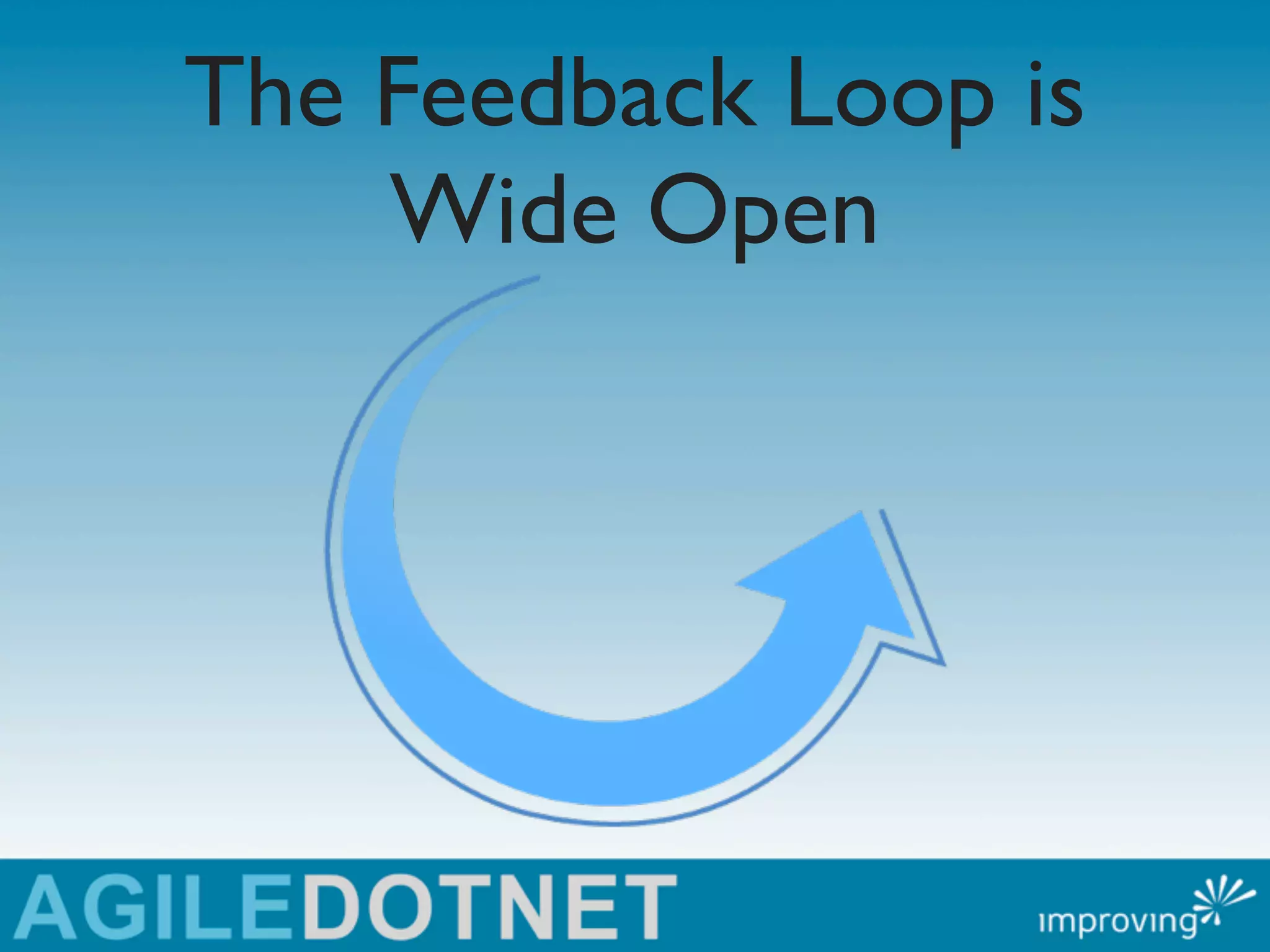 The Feedback Loop is
    Wide Open
 