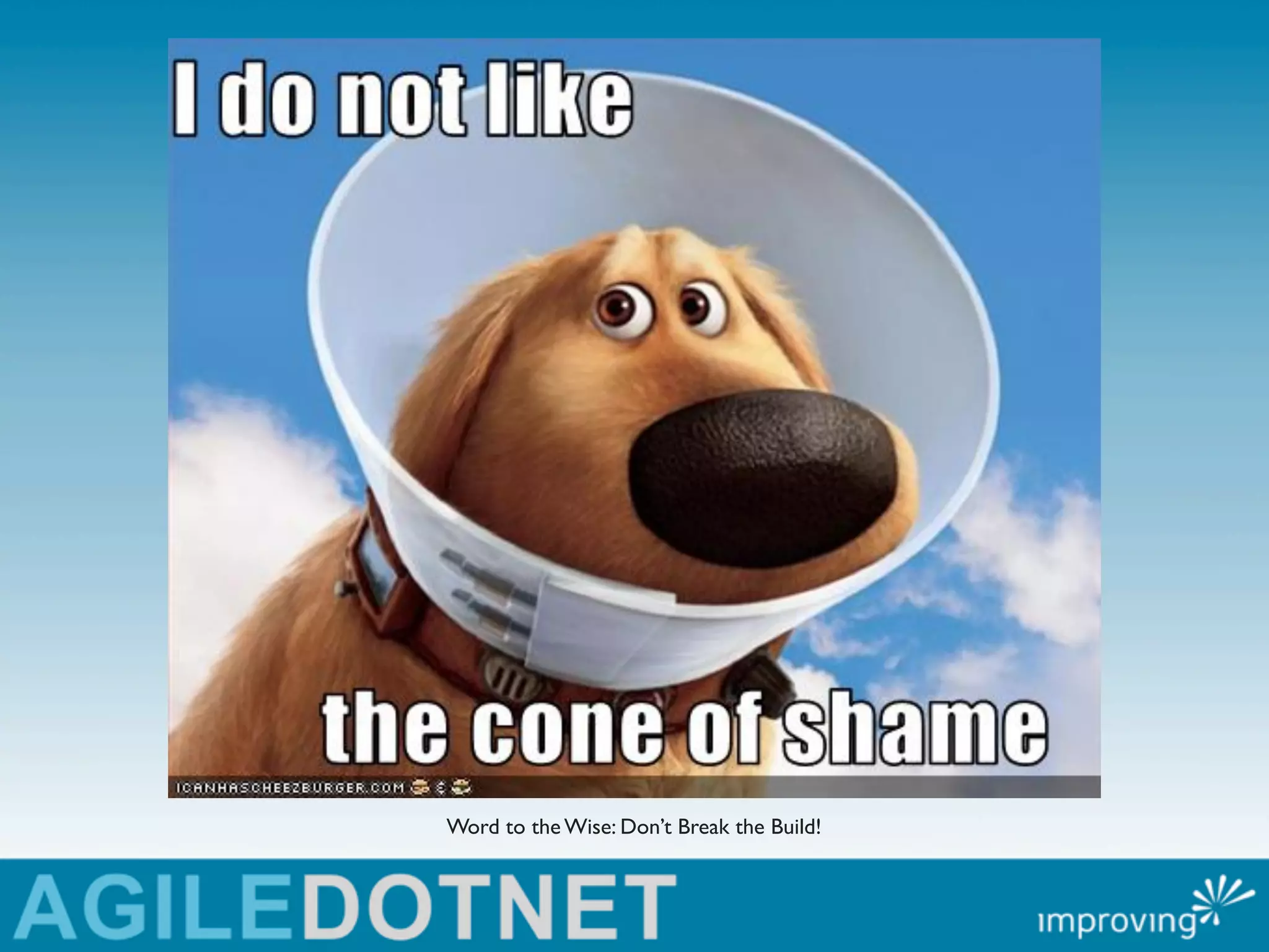 Word to the Wise: Don’t Break the Build!
 