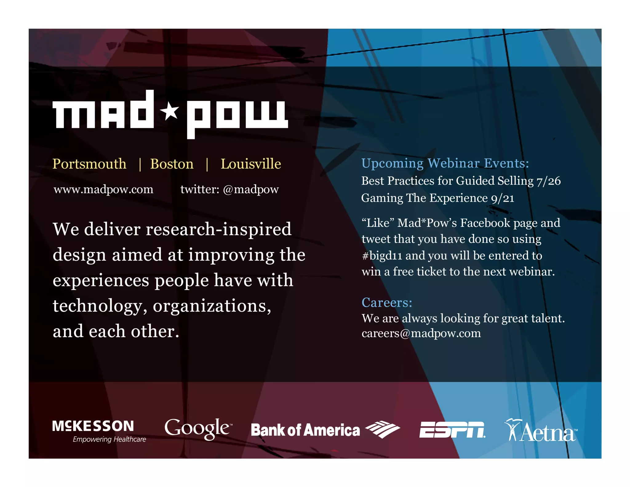 INTRODUCTION: WHY GAME DESIGN THINKING?

HYPE CYCLE: 2010/11 Saw a surge in ‘gami ed’ systems
& surrounding media frenzy.

DEBATE: Lack of consensus on usable game-based
vocabulary, including de ning ‘game’ & ‘gami cation.’

EVOLUTION: The de nition and practice of ‘gami cation’
is changing & differentiating.

SUSTAINABILITY: Survival of the ttest. With Evolution
comes continued Presence.

GAMES ARE A MEANS TO AN END
At the the Heart of It, we are designing
Experiences
 