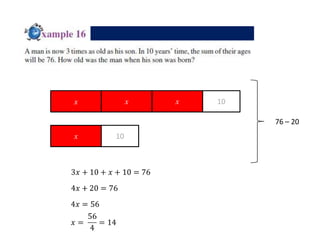 x        x   x   10

                      76 – 20
x   10
 