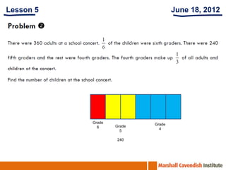 Lesson 5                           June 18, 2012




           Grade           Grade
             6     Grade
                             4
                     5

                   240
 