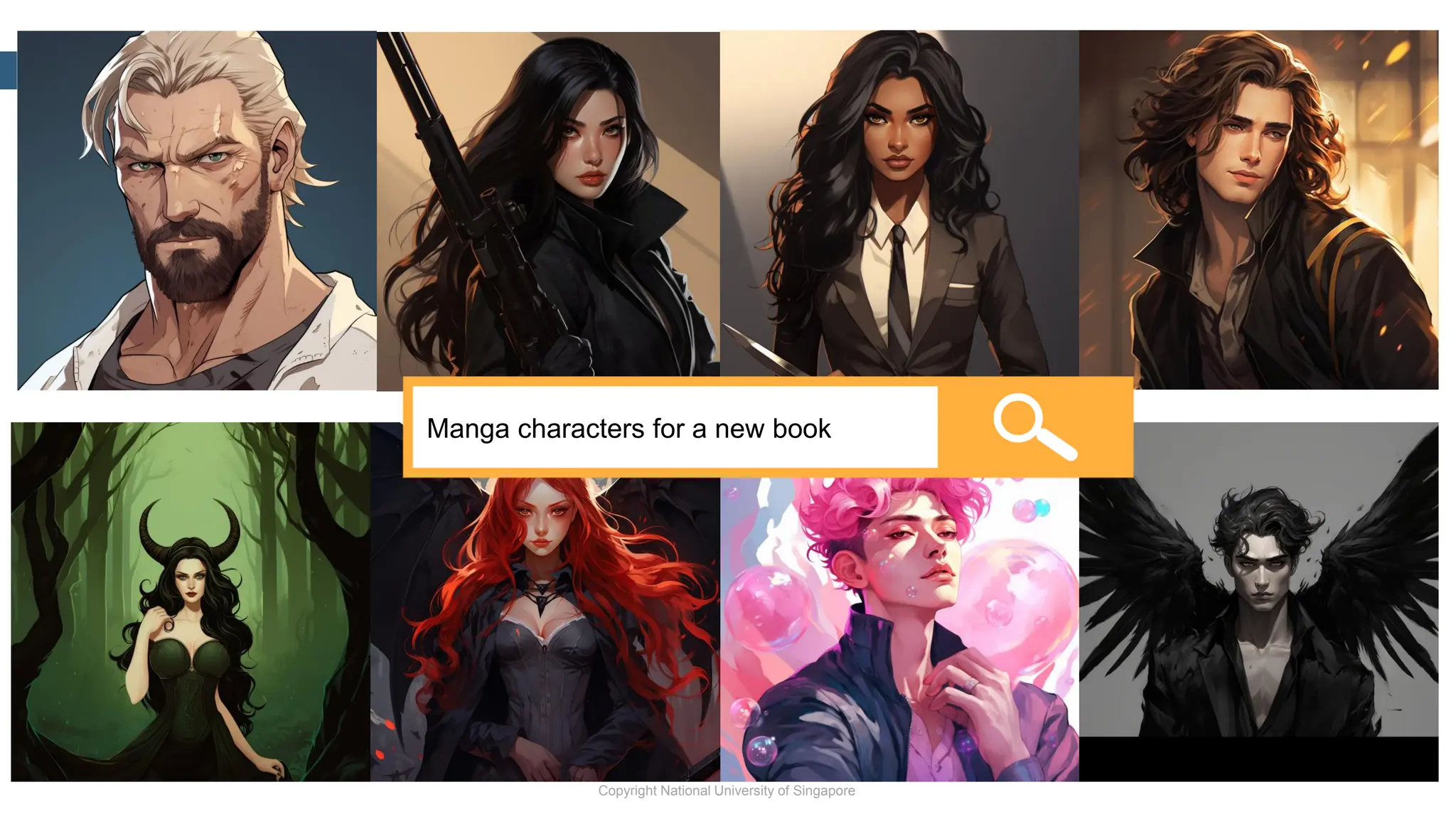 Copyright National University of Singapore
Manga characters for a new book
 