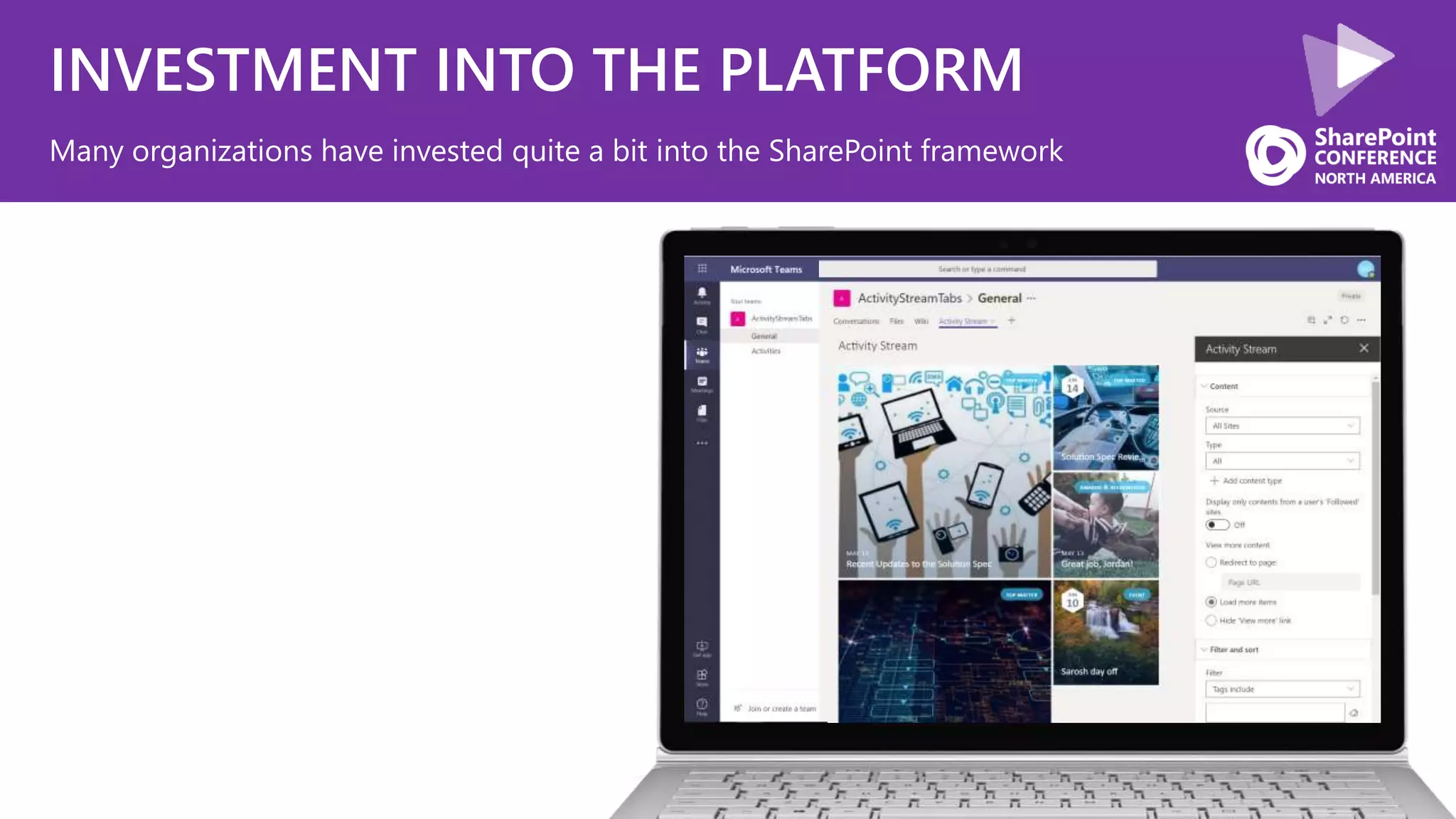INVESTMENT INTO THE PLATFORM
Many organizations have invested quite a bit into the SharePoint framework
 