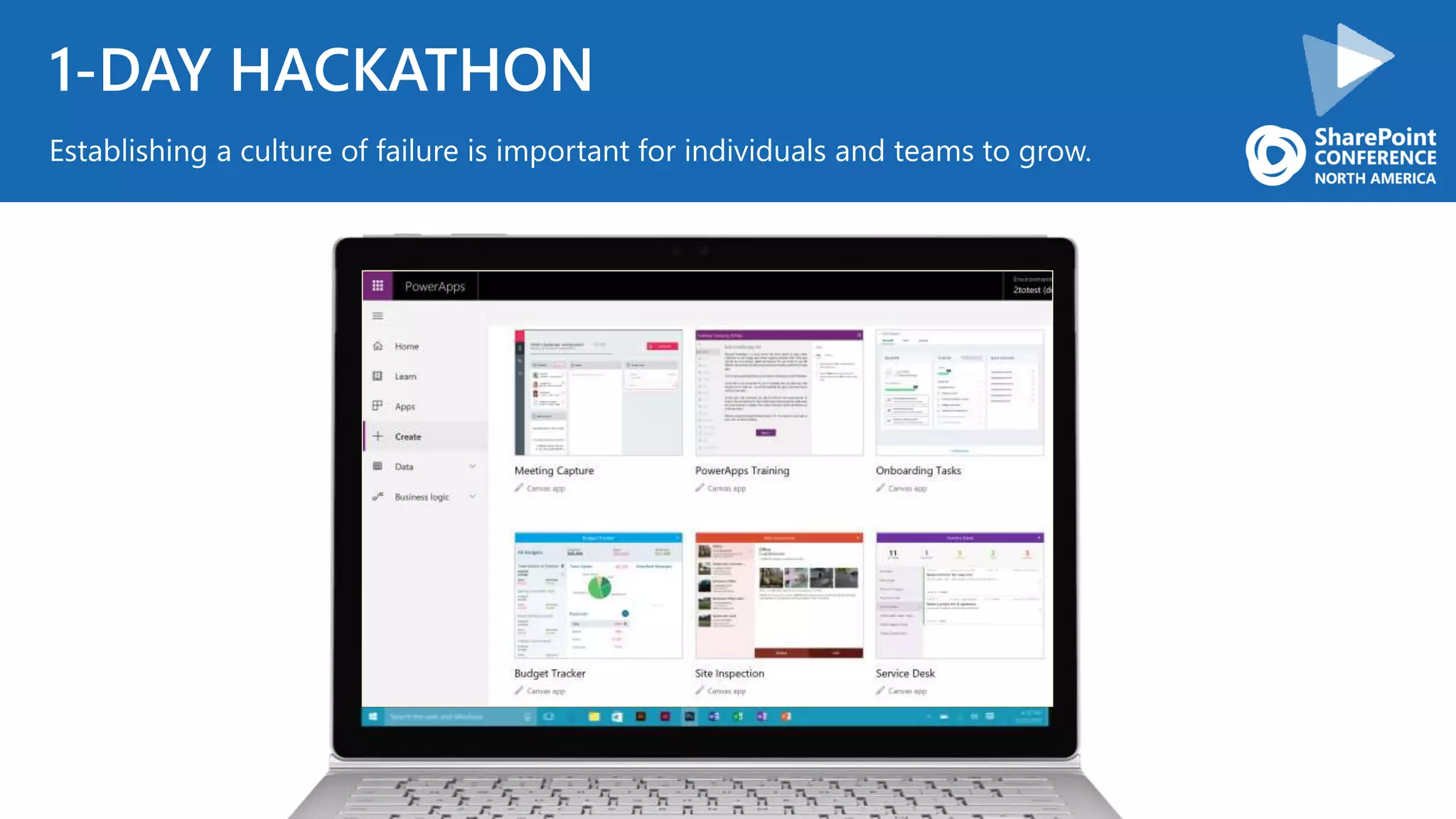 1-DAY HACKATHON
Establishing a culture of failure is important for individuals and teams to grow.
 
