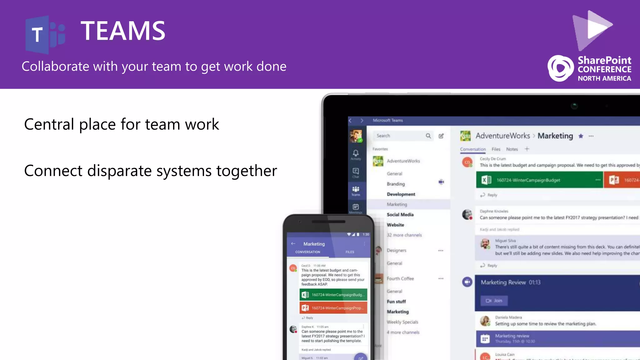 TEAMS
Collaborate with your team to get work done
 