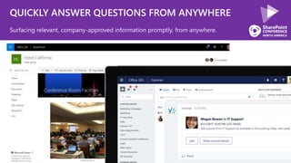 QUICKLY ANSWER QUESTIONS FROM ANYWHERE
Surfacing relevant, company-approved information promptly, from anywhere.
 