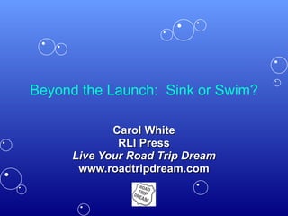 Beyond the Launch:  Sink or Swim? Carol White RLI Press Live Your Road Trip Dream www.roadtripdream.com 
