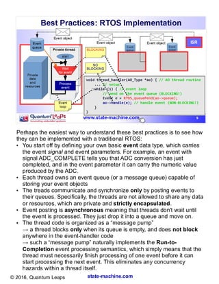 Beyond the RTOS: A Better Way to Design Real-Time Embedded Software | PDF