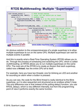 Beyond the RTOS: A Better Way to Design Real-Time Embedded Software | PDF